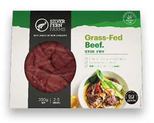 grass-fed beef stir-fry packaging