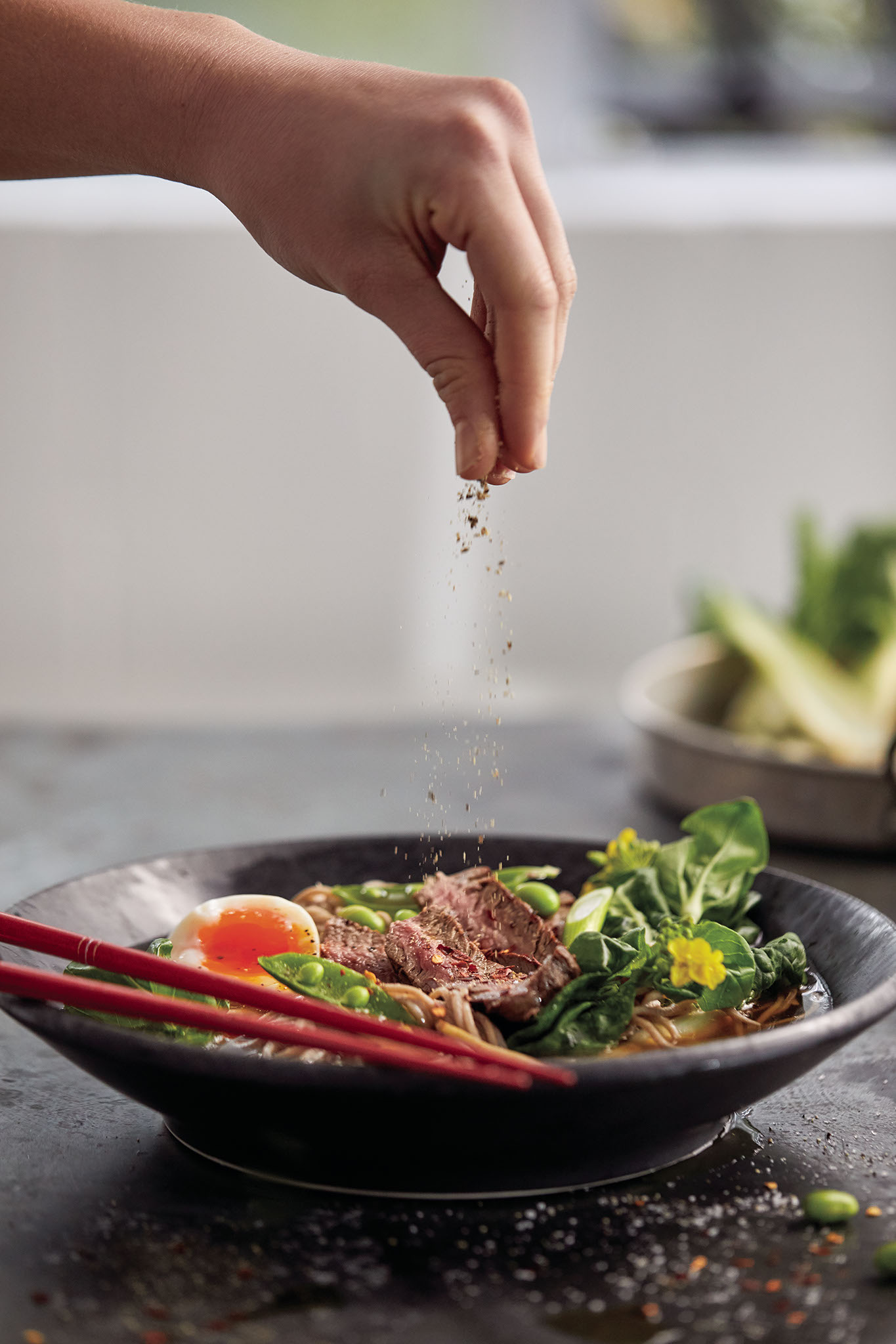 Asian, Noodles, Delicious, Beef, Salad, Toss, Sprinkle