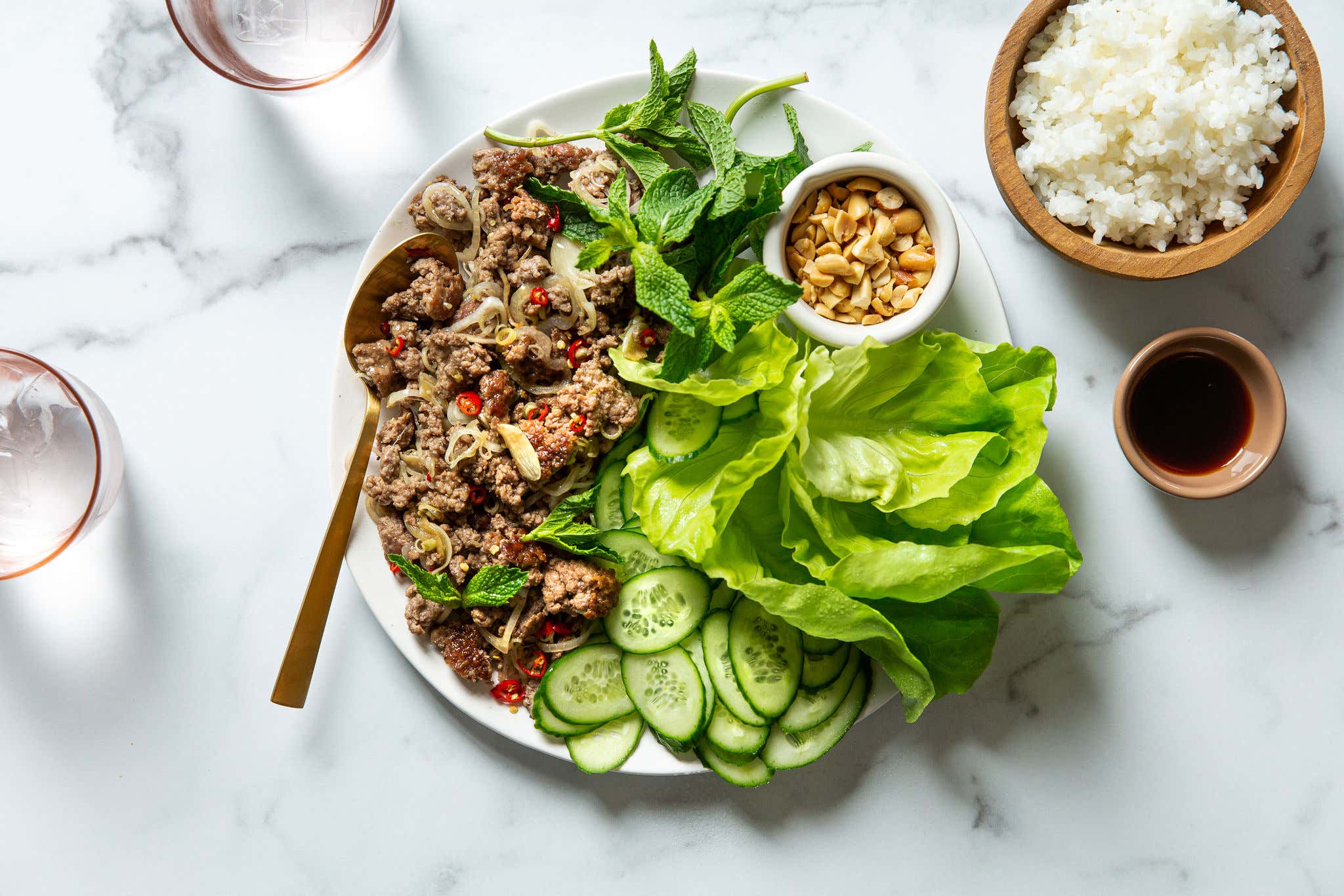 US retail ground lamb recipe shoot July 2020
Lamb Larb lettuce cups
Emily Hlavac Green