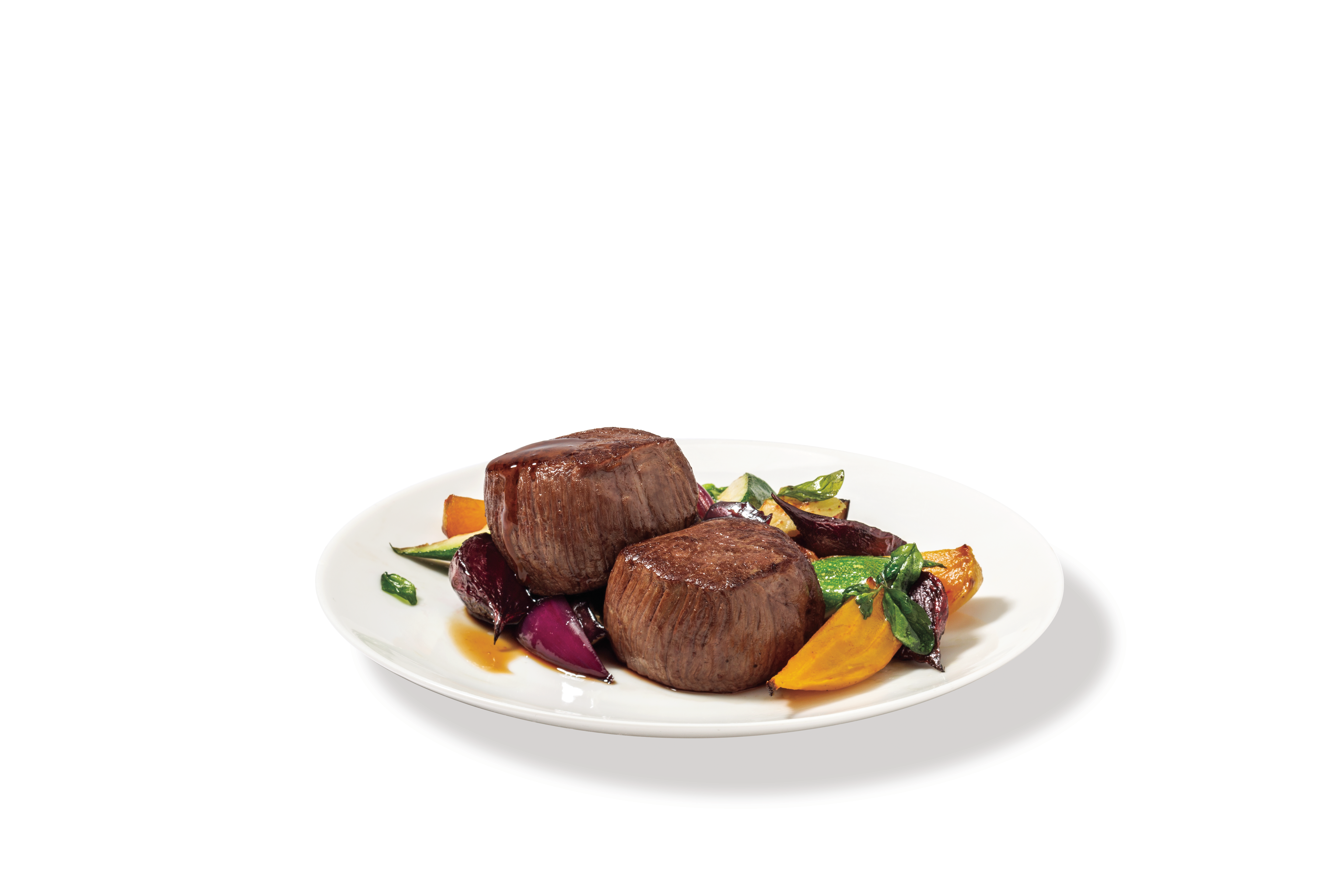 Hirschmedaillons mit rotem Johannisbeerjus Plate