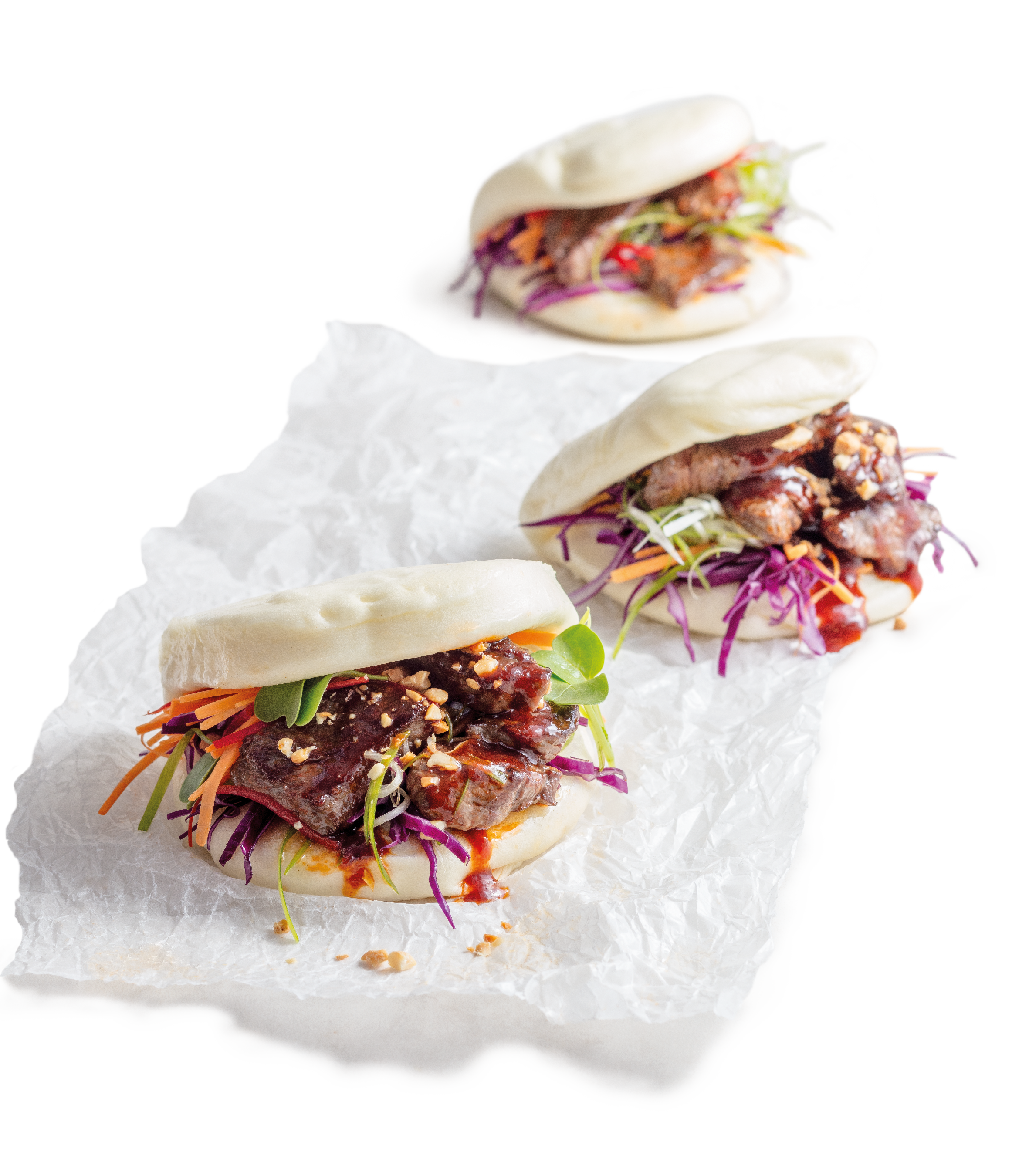 Beef Stir-Fry in Bao Buns 