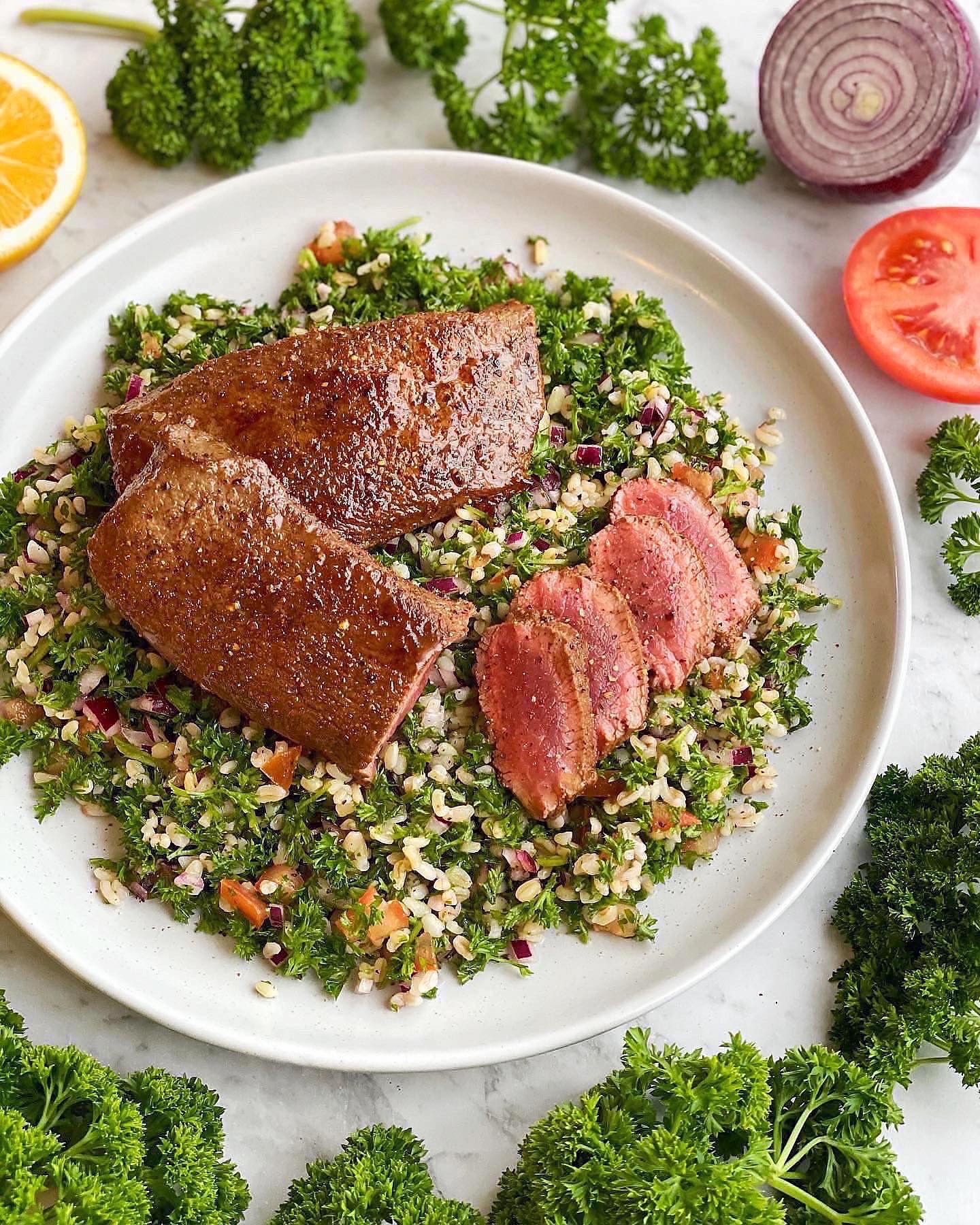 Spiced Lamb with Tabbouleh