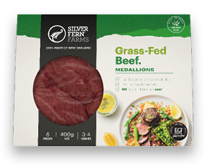 grass-fed beef medallions packaging