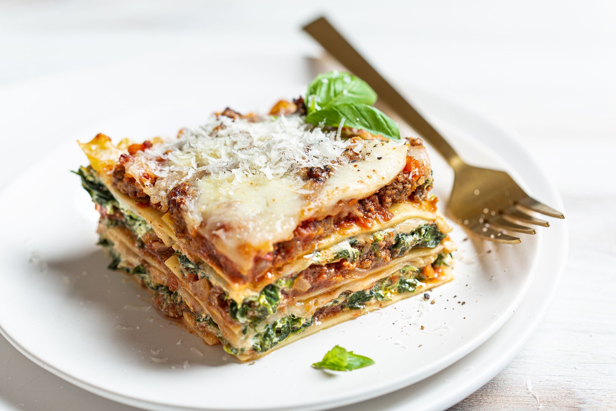 Beef Brisket Lasagna with Spinach and Ricotta