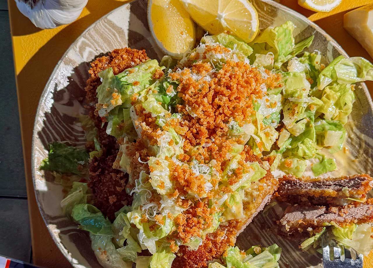 Spicy Caesar Salad over Crispy Venison | Silver Fern Farms