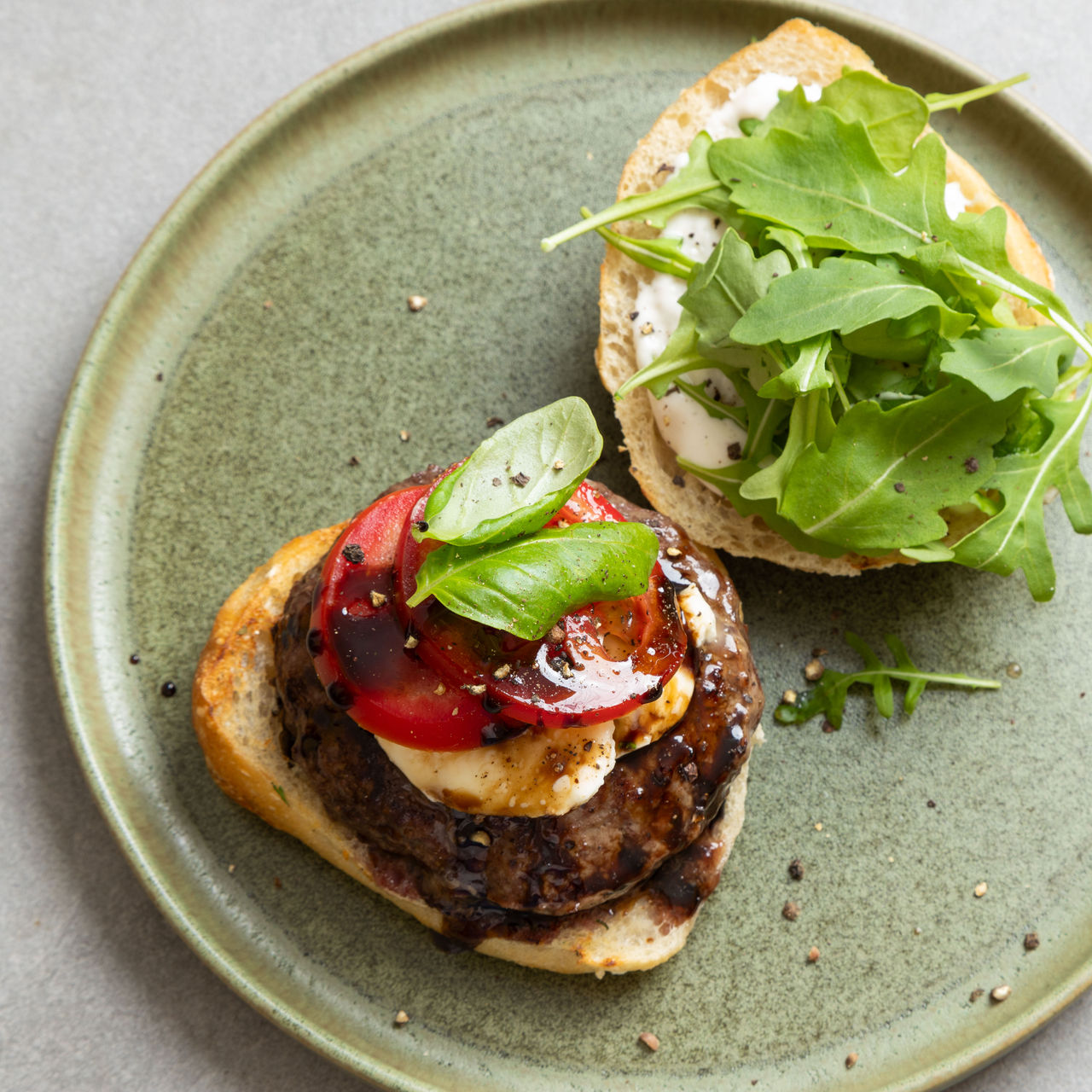 Caprese Ciabatta Burgers