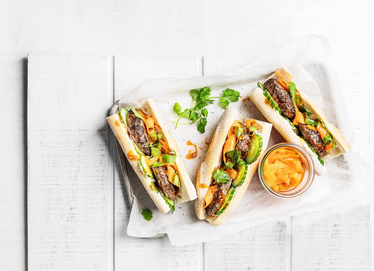 Beef and Venison Banh Mi Burgers