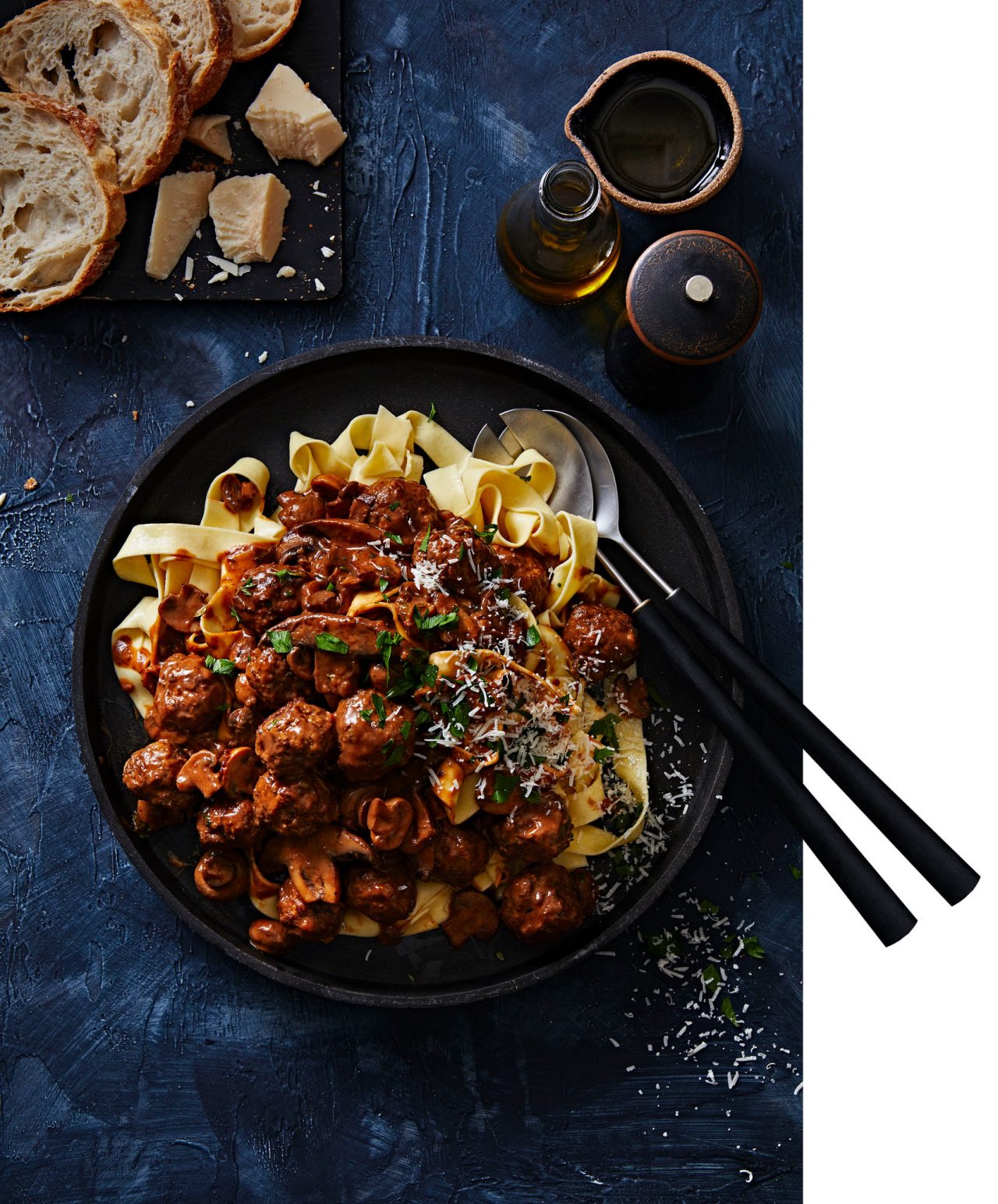 Italian Venison Mince Meatballs with Wild Mushroom Ragu