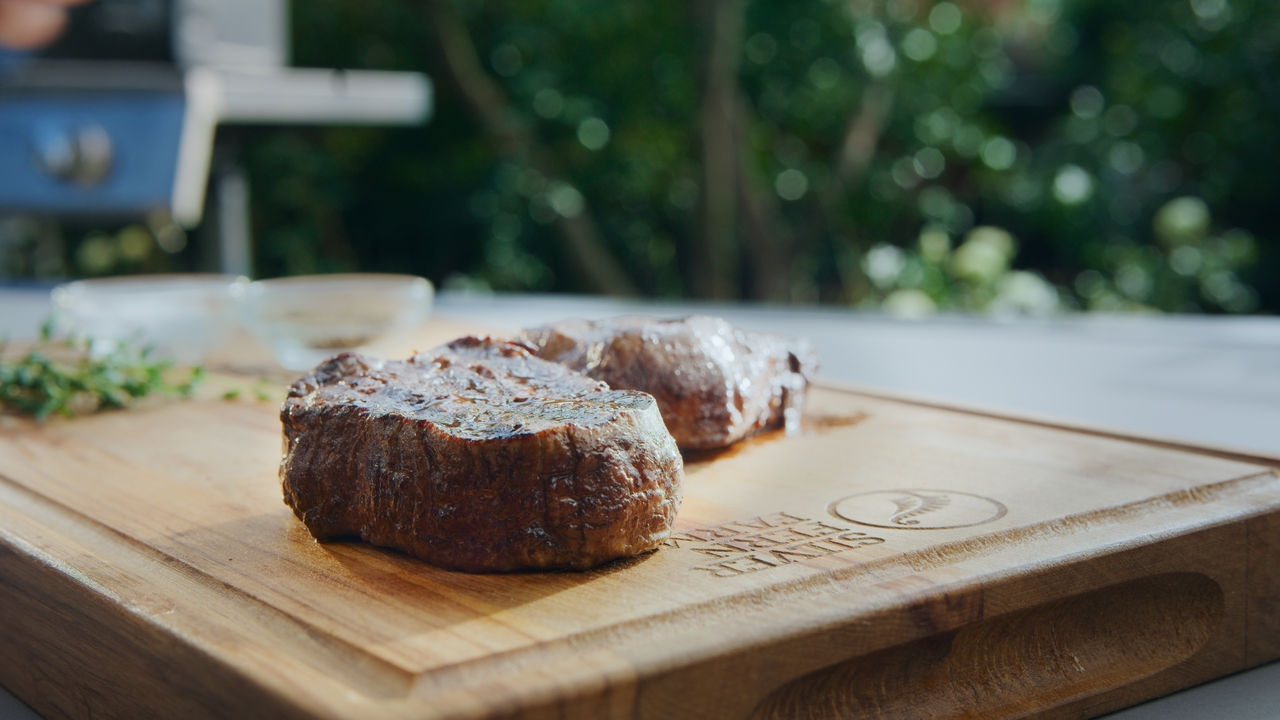 transfer the meat to a board or plate