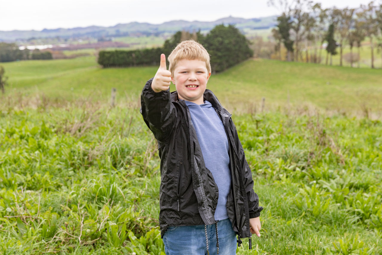 Picture of Will and Abbie Foley's Son with his thumb up