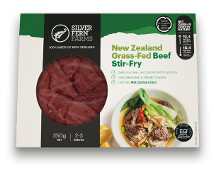 grass-fed beef stir-fry packaging