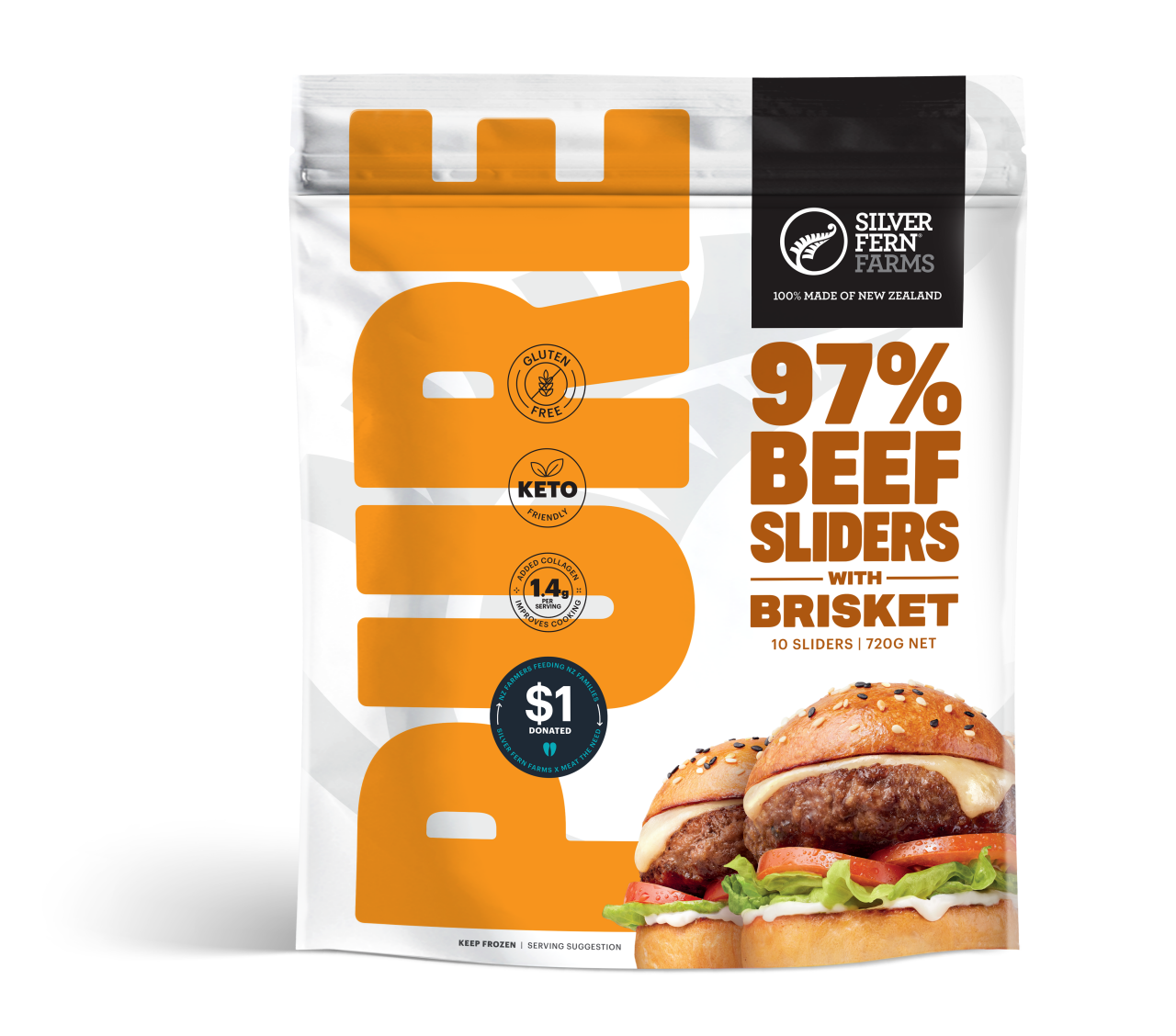 Pure Burger Packaging for beef sliders