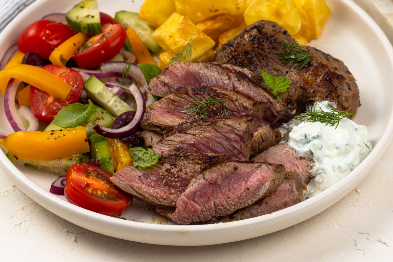 Greek-Style Lamb Medallions with Tzatziki