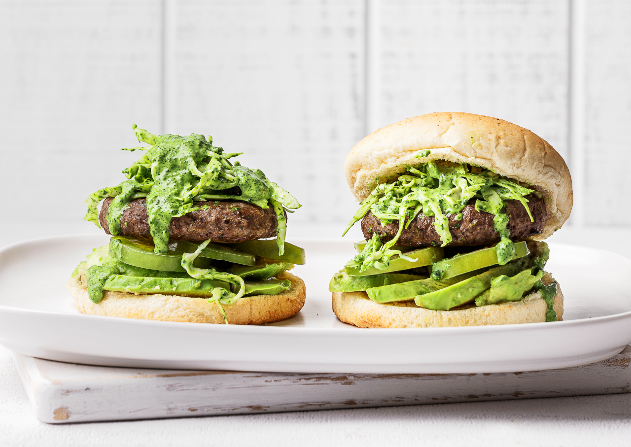 Honest Beef and Horopito Pepper Green Machine Burgers
