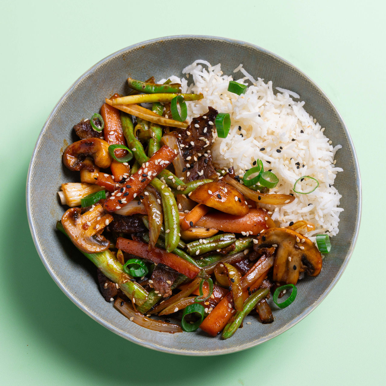 Beef Stir-Fry in Bao Buns