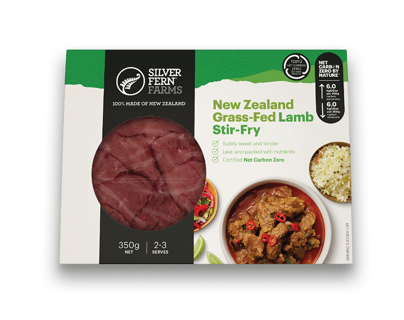 Silver Fern Farms Lamb Stir-Fry 350g Packaging