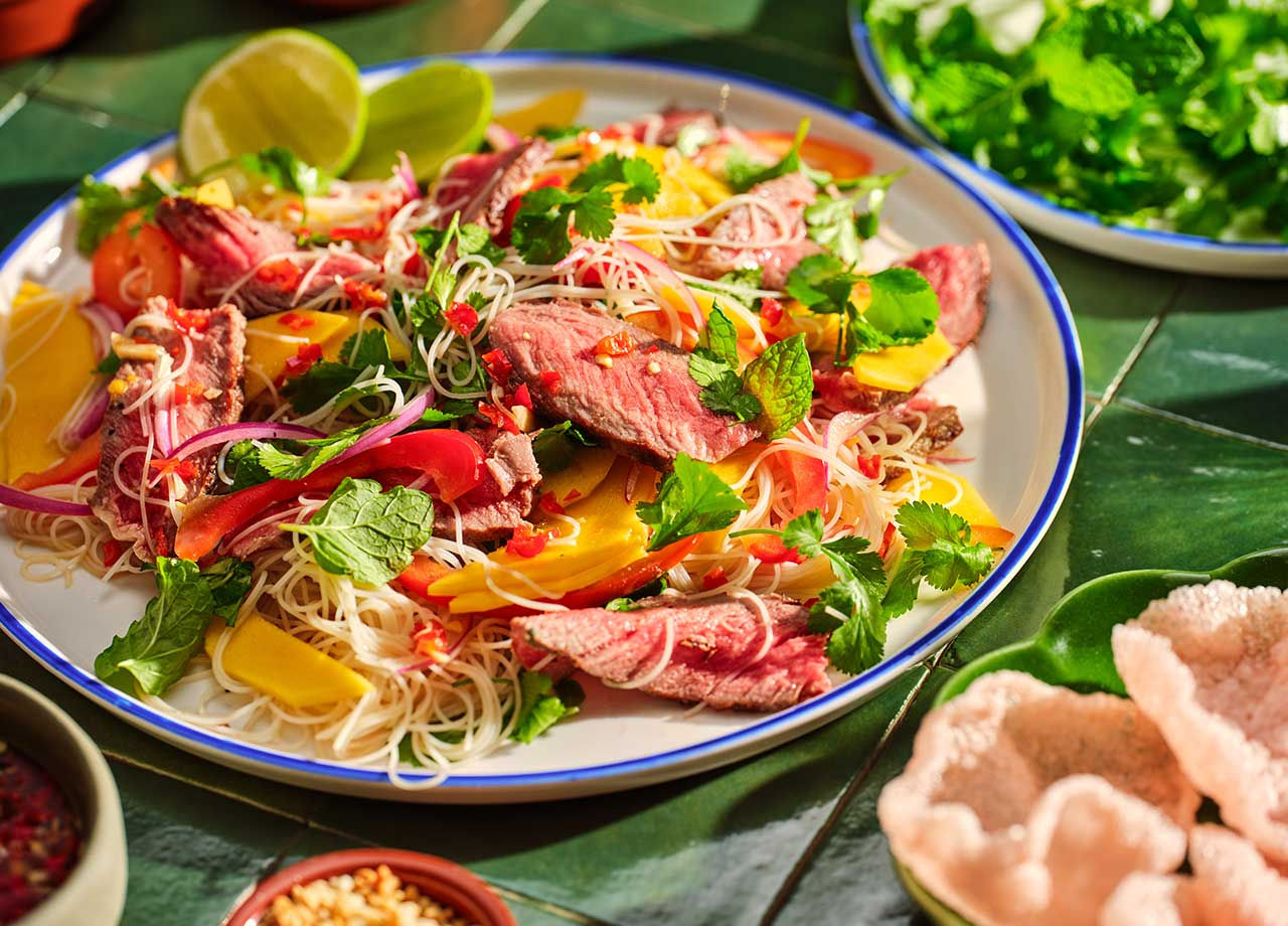 Vietnamese Beef and Rice Vermicelli Salad