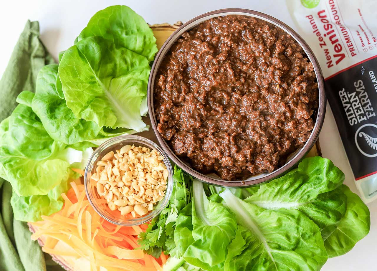 Ground Venison Teriyaki Wraps