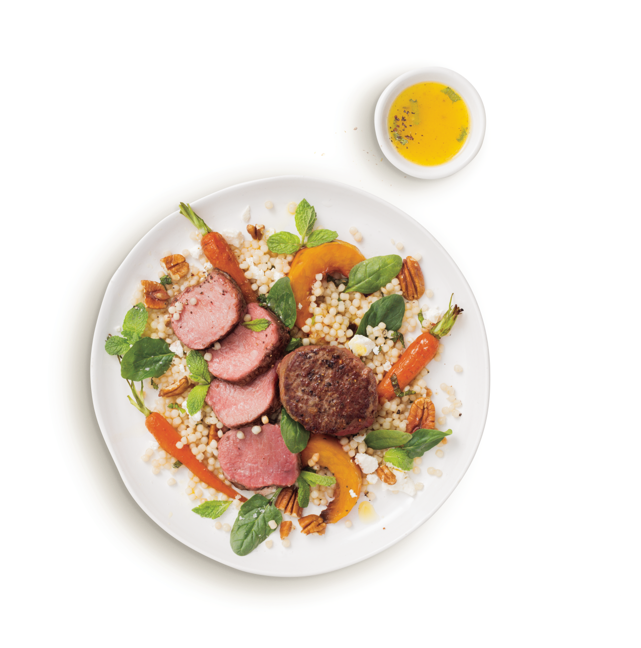 Lamb Medallions Power Salad on a plate